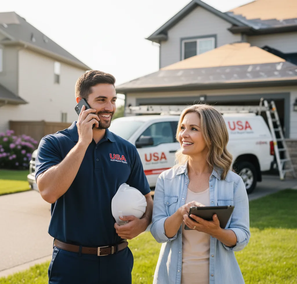 USA Roof Repair Experts customer support in Stacy